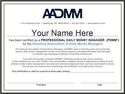 CDMM certificate sample