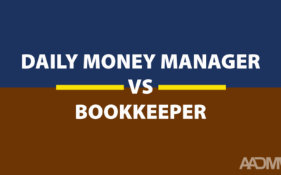 What is the difference between a bookkeeper and a daily money manager?